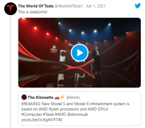 特斯拉新款Model S和Model X将使用AMD RDNA 2 GPU